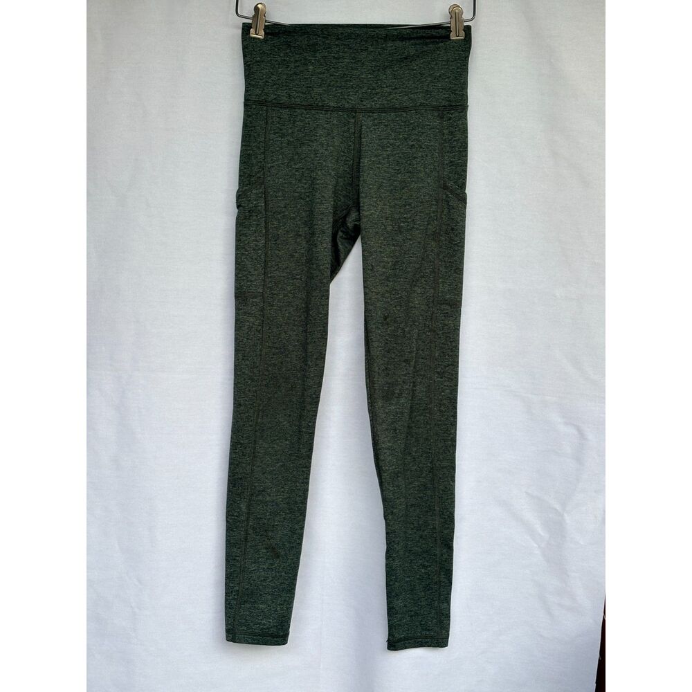 Aerie Chill Play Move Heather Forest Green High Waisted Pocket Leggings M